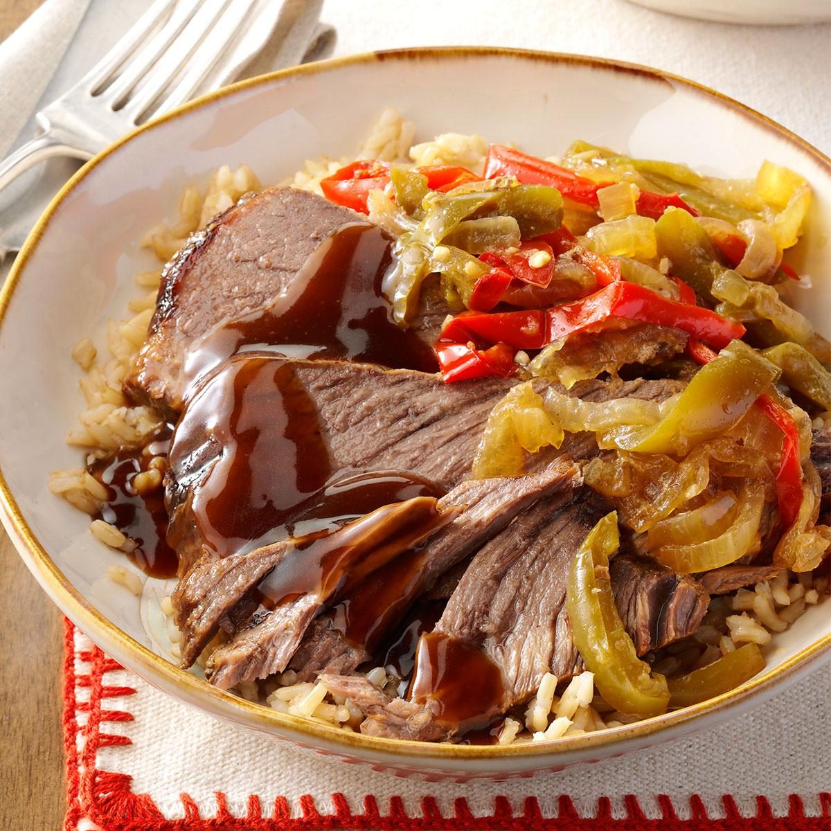 Slow-Cooker Pepper Steak