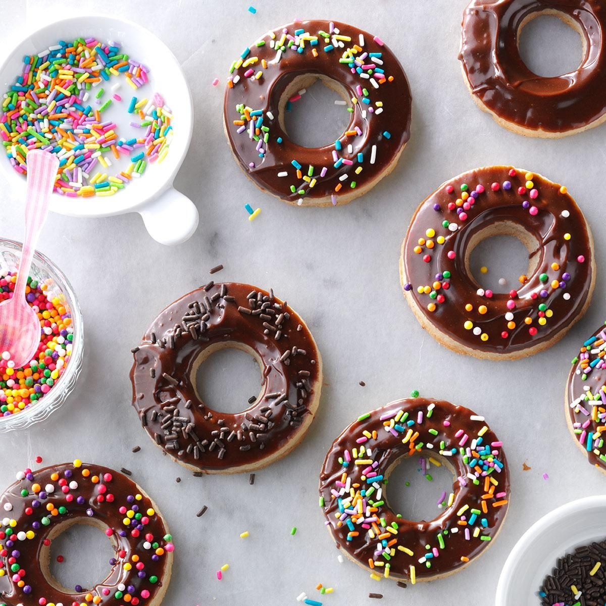 Chocolate-Glazed Doughnut Cookies