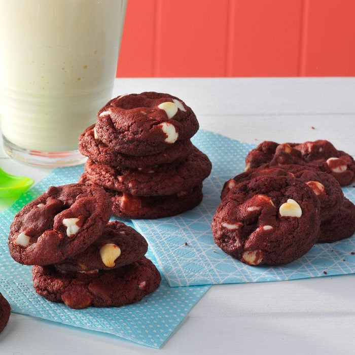 Red Velvet White Chip Cookies