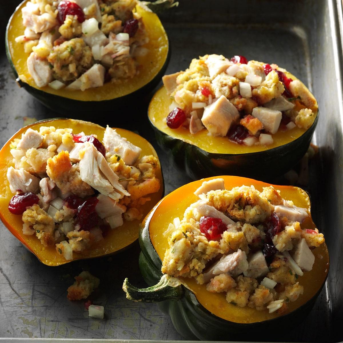 Turkey-Stuffed Acorn Squash