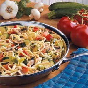 Colorful Vegetarian Linguine