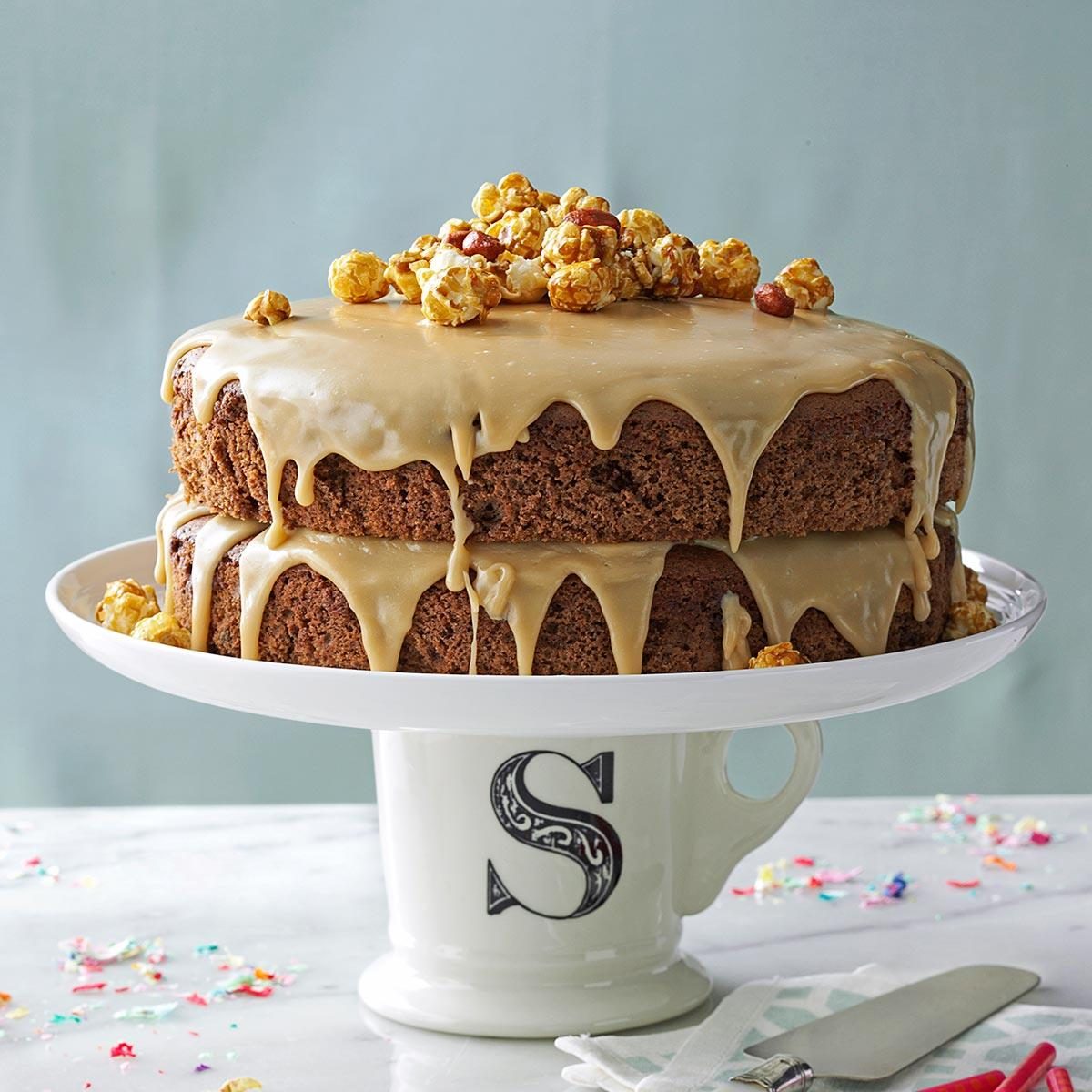 Chocolate Spice Cake With Caramel Icing Recipe How To Make It