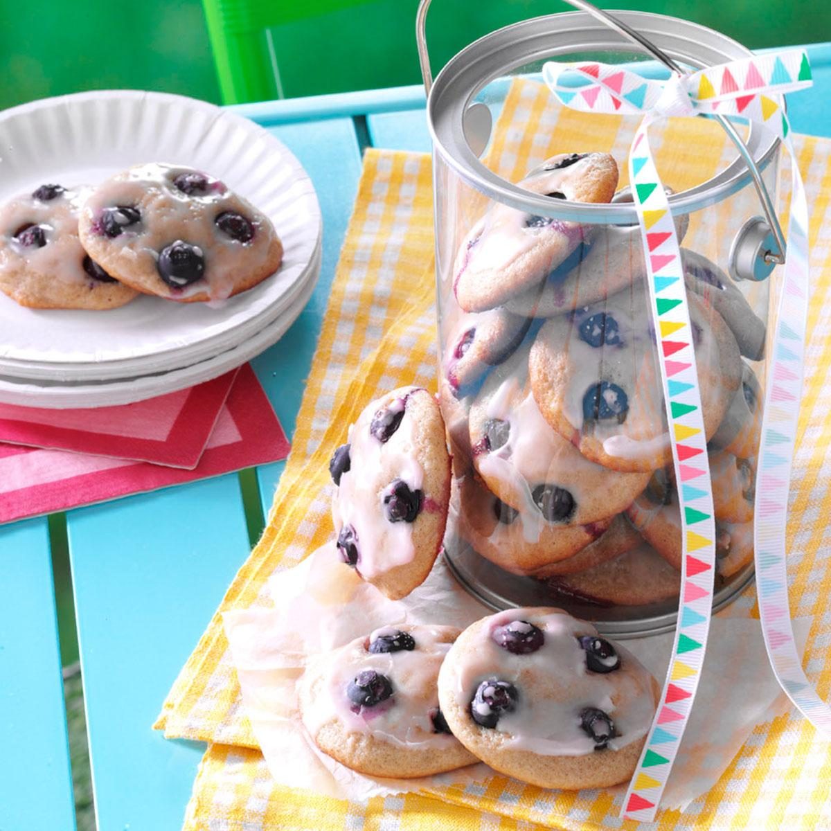 Rhode Island: Soft Blueberry Button Cookies