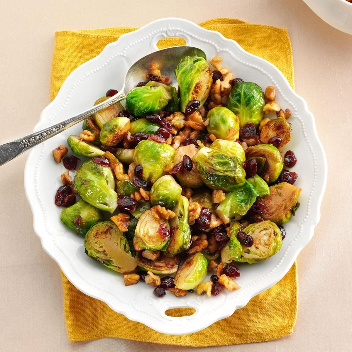 Cranberry-Walnut Brussels Sprouts