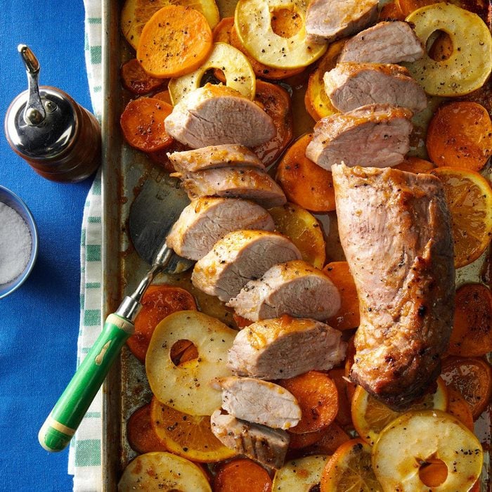 Orange-Glazed Pork with Sweet Potatoes