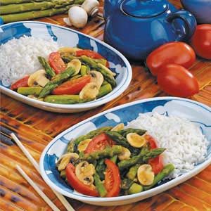 Asparagus Tomato Stir-Fry