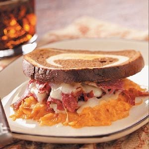 Rye Bread-Topped Reuben Casserole