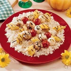 Vegetable Kabobs with Rice