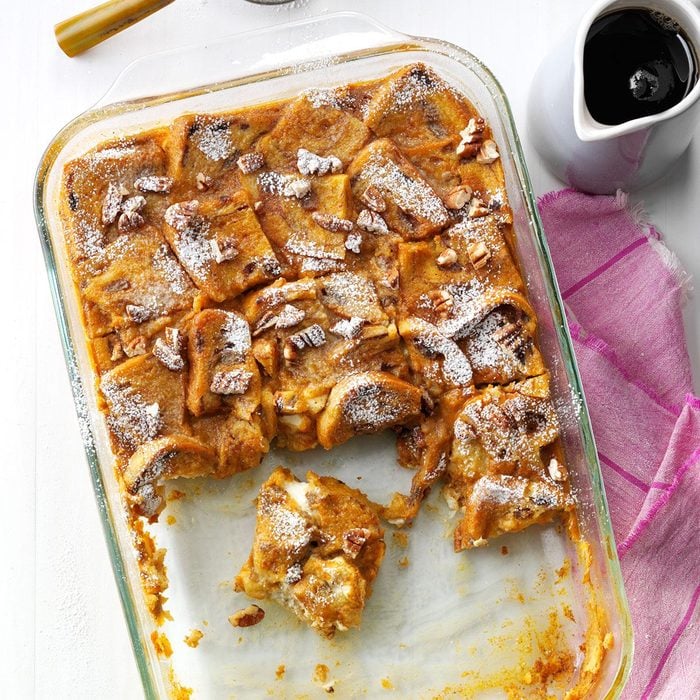 Overnight Pumpkin French Toast Casserole