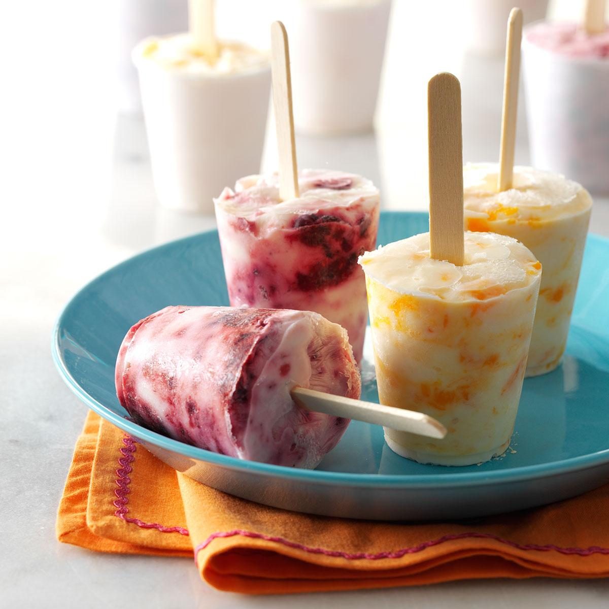 Middle School Age: Frozen Berry & Yogurt Swirls