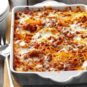 Mozzarella Baked Spaghetti