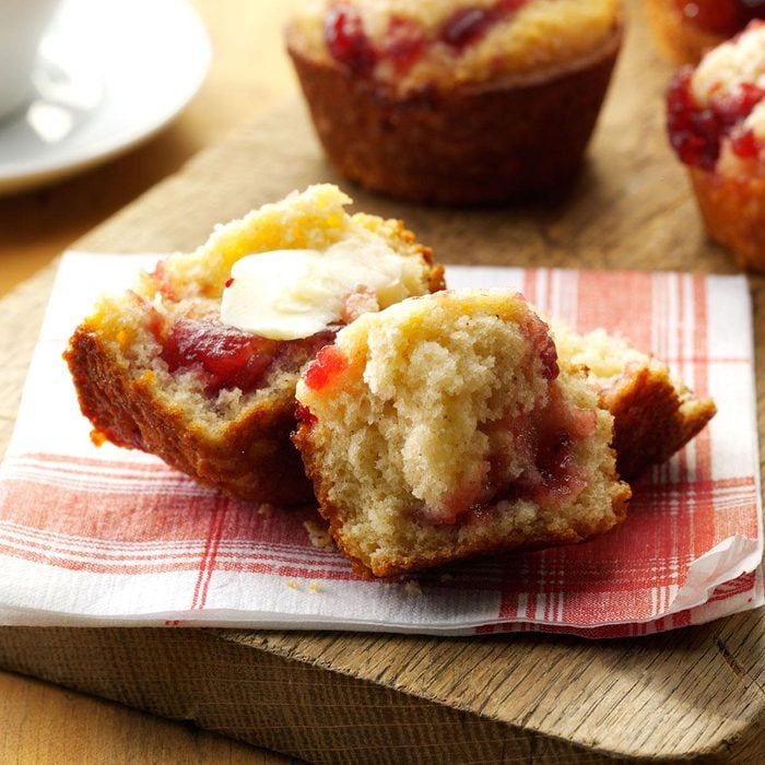 Cranberry Eggnog Muffins