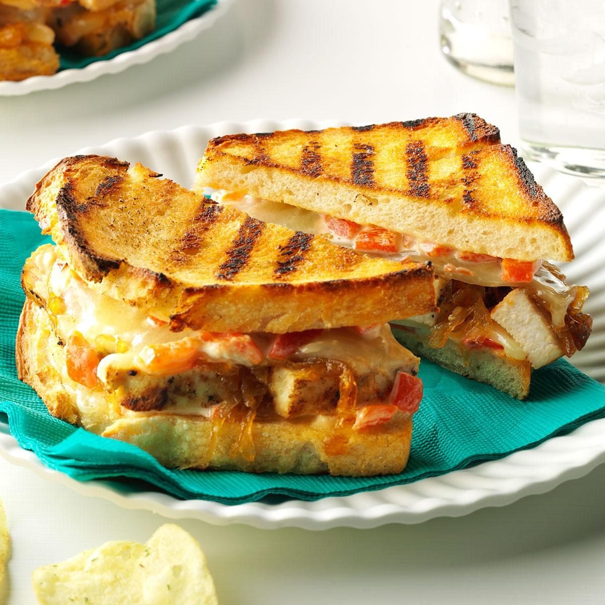 Chicken & Caramelized Onion Grilled Cheese