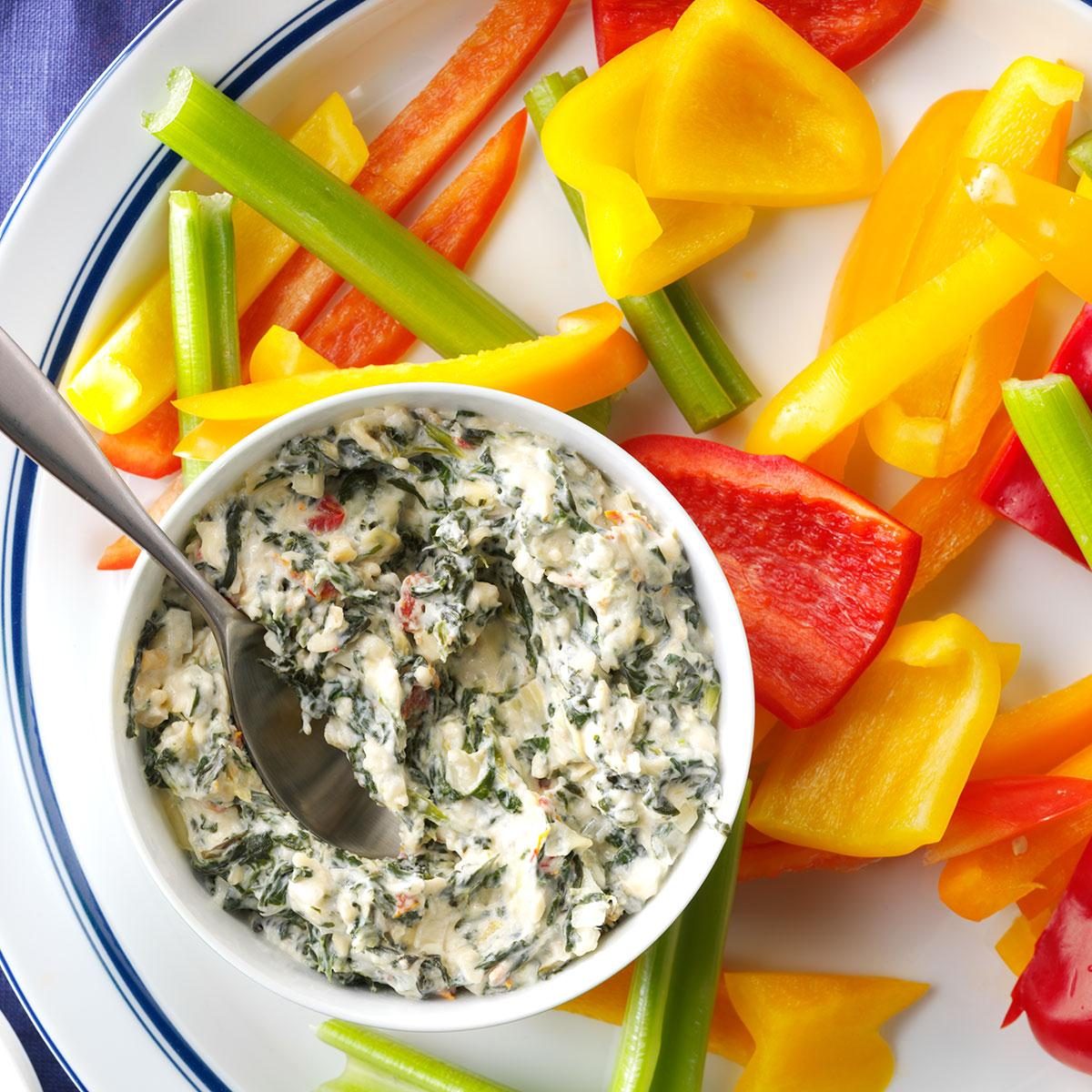 Sun-Dried Tomato Spinach-Artichoke Dip