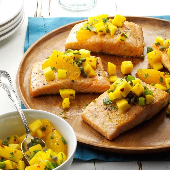 Salmon with Mango-Citrus Salsa