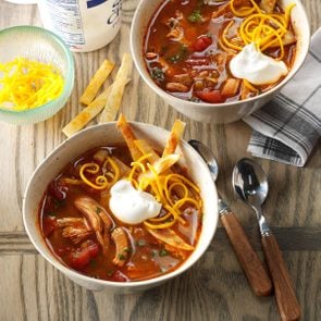 Slow-Cooked Chicken Enchilada Soup