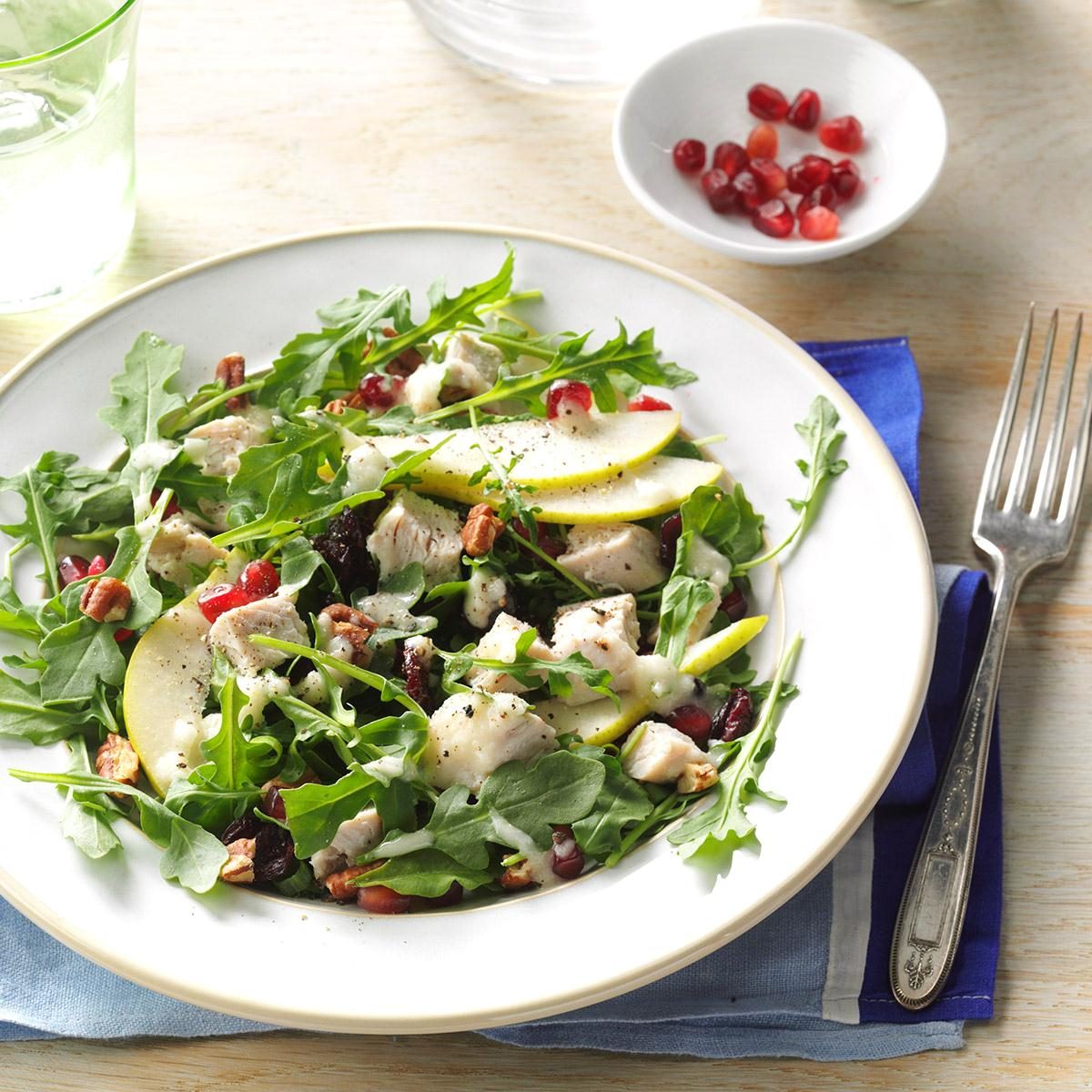Turkey Spinach Salad with Pear Dressing