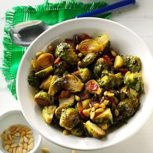 Roasted Balsamic Brussels Sprouts with Pancetta