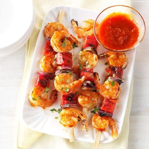 Spicy Shrimp & Watermelon Kabobs