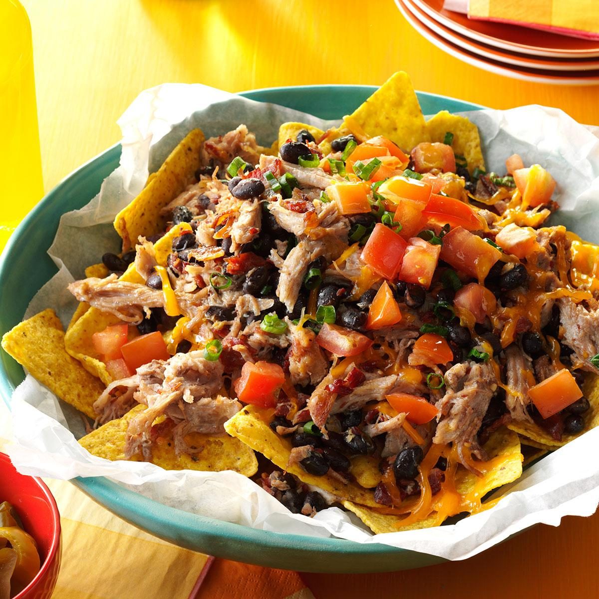 Hearty Pork & Black Bean Nachos