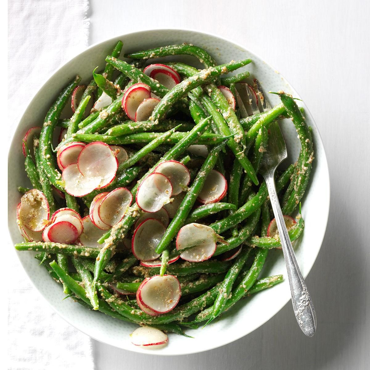 Green Beans and Radish Salad with Tarragon Pesto