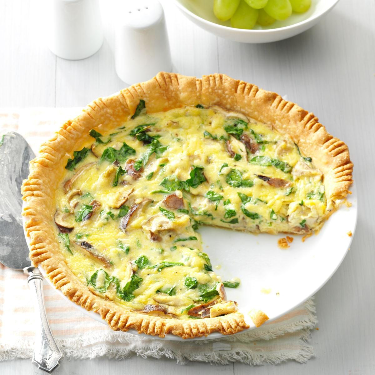 Mushroom-Gouda Quiche