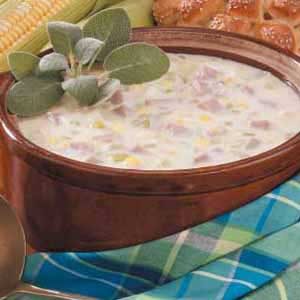 Contest-Winning Ham and Corn Chowder