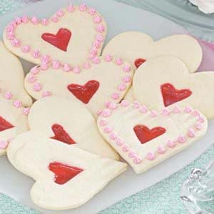 Stained Glass Heart Cutout Cookies