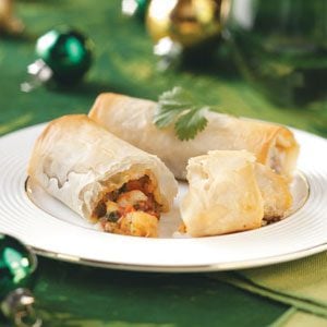 Southwestern Seafood Egg Rolls