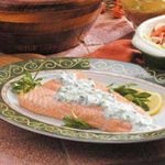 Grilled Salmon with Creamy Tarragon Sauce