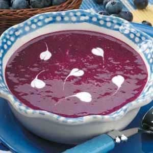 Quick Chilled Blueberry Soup