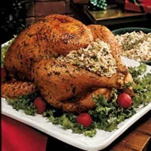 Turkey with Herbed Rice Dressing