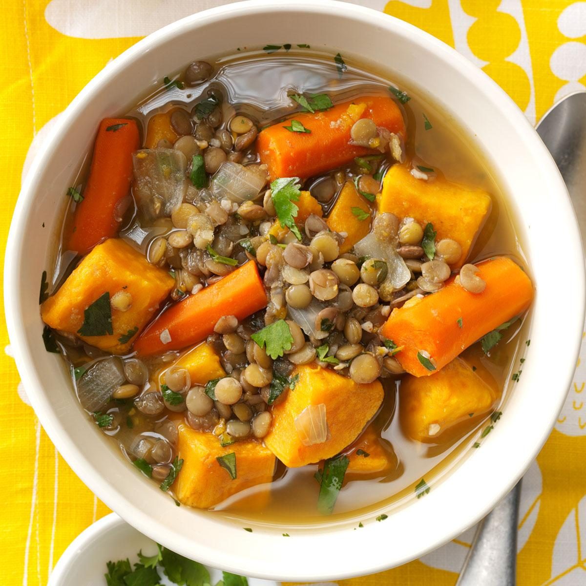 Day 1 Dinner: Sweet Potato Lentil Stew