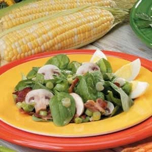 Mushroom and Bacon Spinach Salad
