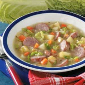 Fast Kielbasa Cabbage Soup