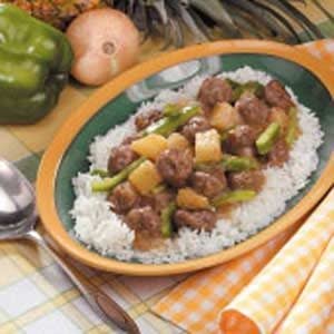 Sweet and Sour Meatballs with Pineapple