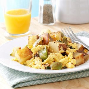 Potato Basil Scramble