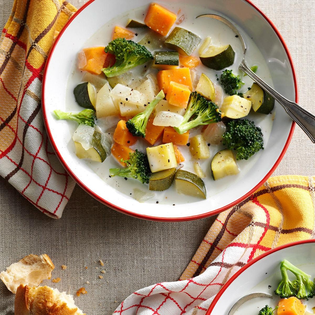 Maine: Creamy Sweet Potato and Veggie Soup