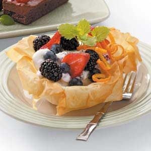 Berry-Filled Phyllo Flowers
