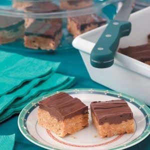 Chocolate Butterscotch Peanut Butter Cereal Bars