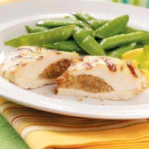 Grilled Chicken Breasts with Stuffing
