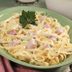Creamy Fettuccine with Ham and Peas