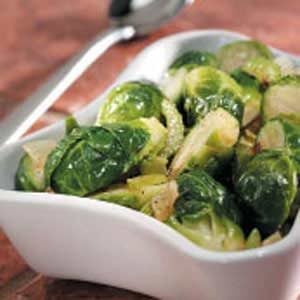 Brussels Sprouts with Green Peppers