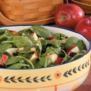 Apple Peanut Spinach Salad