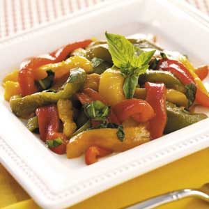 Roasted Peppers with Basil
