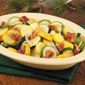 Bacon Squash Saute