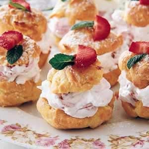 Strawberry Cream Puffs