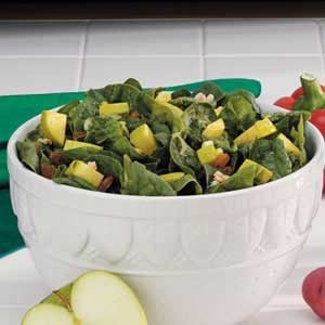 Apple-Raisin Spinach Salad