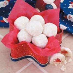 Cherry Snowball Cookies