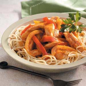 Chicken Fajita Spaghetti